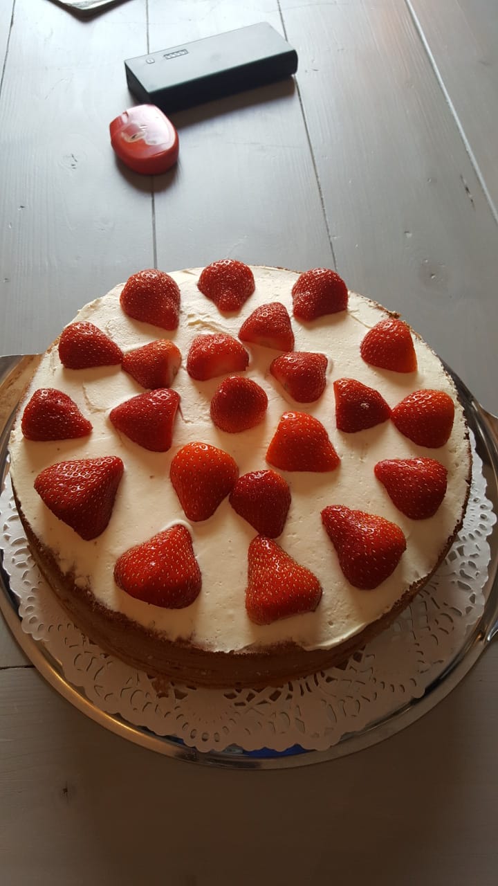 Taart met aardbeien